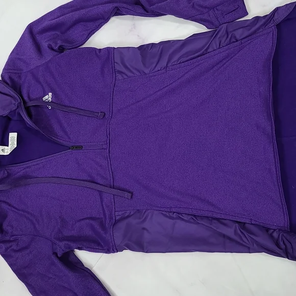 Adidas Performance Quarter-Zip Mixed-Media Hoodie - Picture 10 of 13